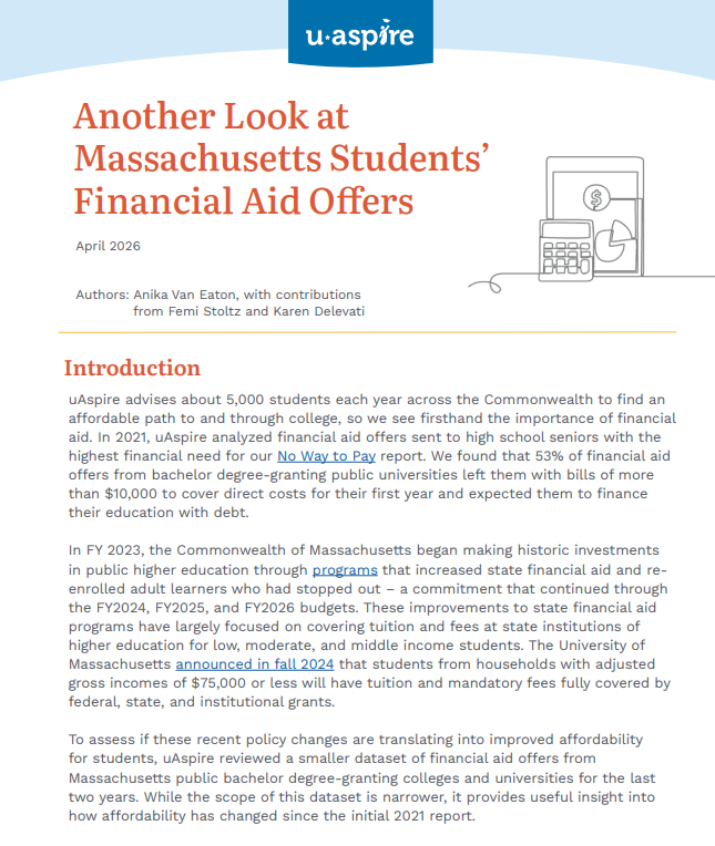 Another Look at Massachusetts Students’ Financial Aid Offers