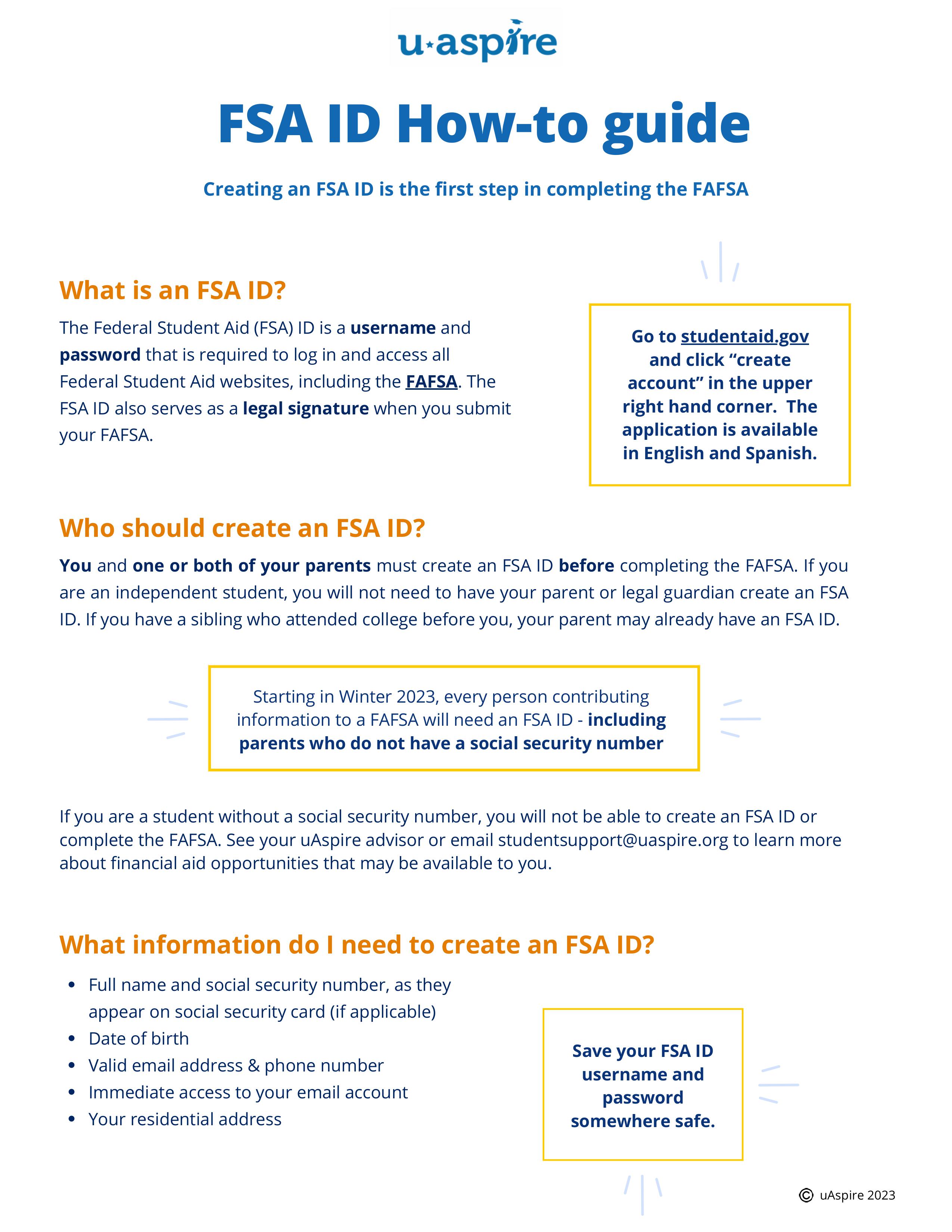 What is an FSA ID?